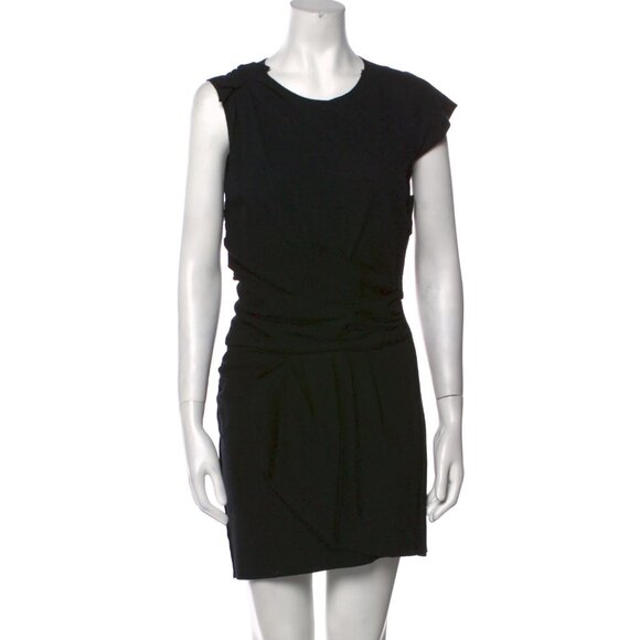 Étoile Isabel Marant Black Wool Asymmetrical Dress - Picture 1 of 7